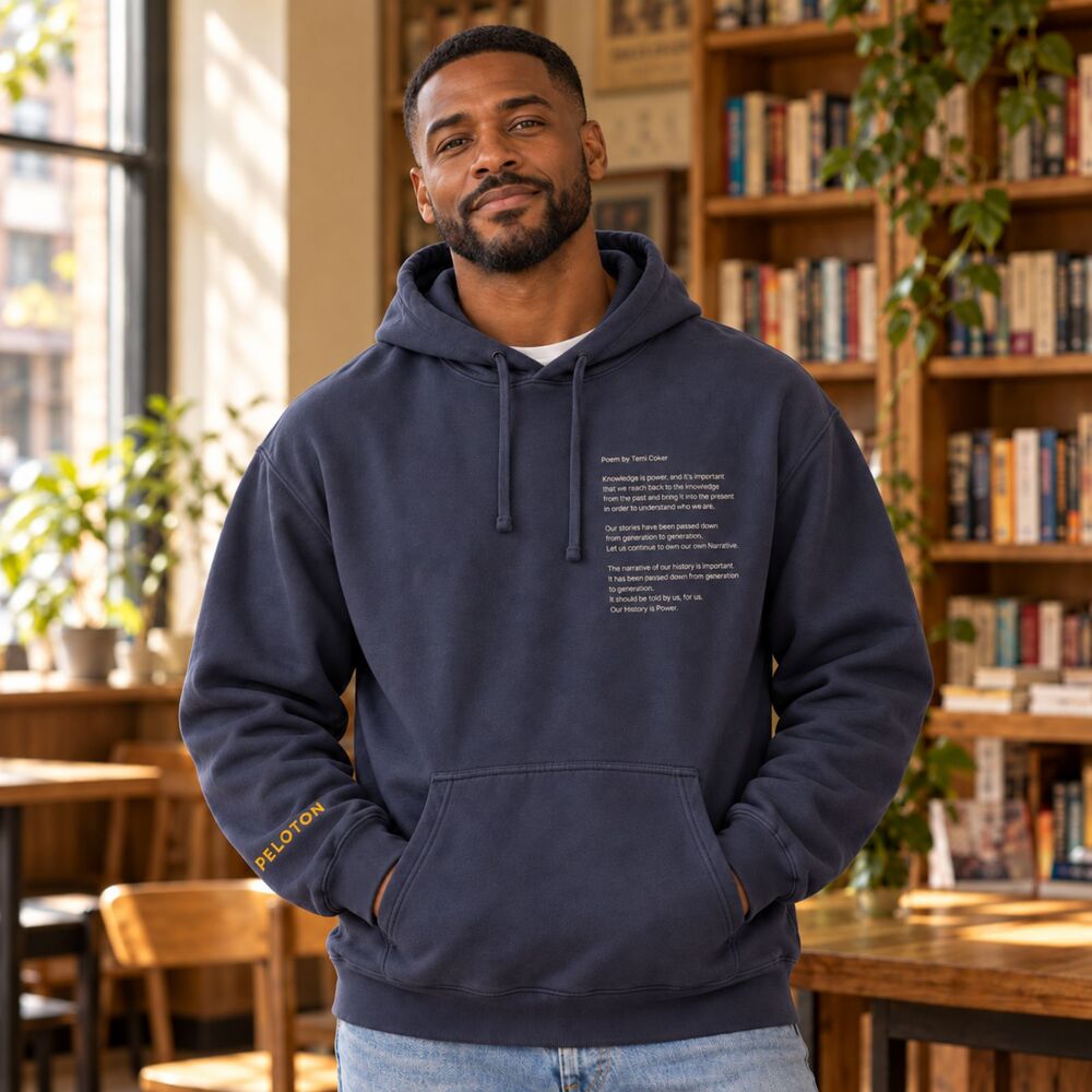 Peloton x Temi Coker Light the Way Graphic Pullover Hoodie Navy Unisex L